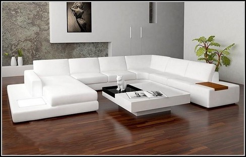 White Leather Sectional Sofa With Chaise