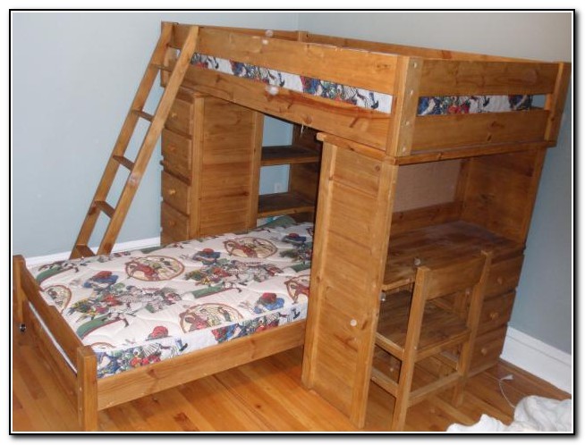 Bunk Bed With Desk And Drawers