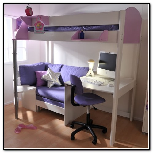 Bunk Bed With Desk And Futon