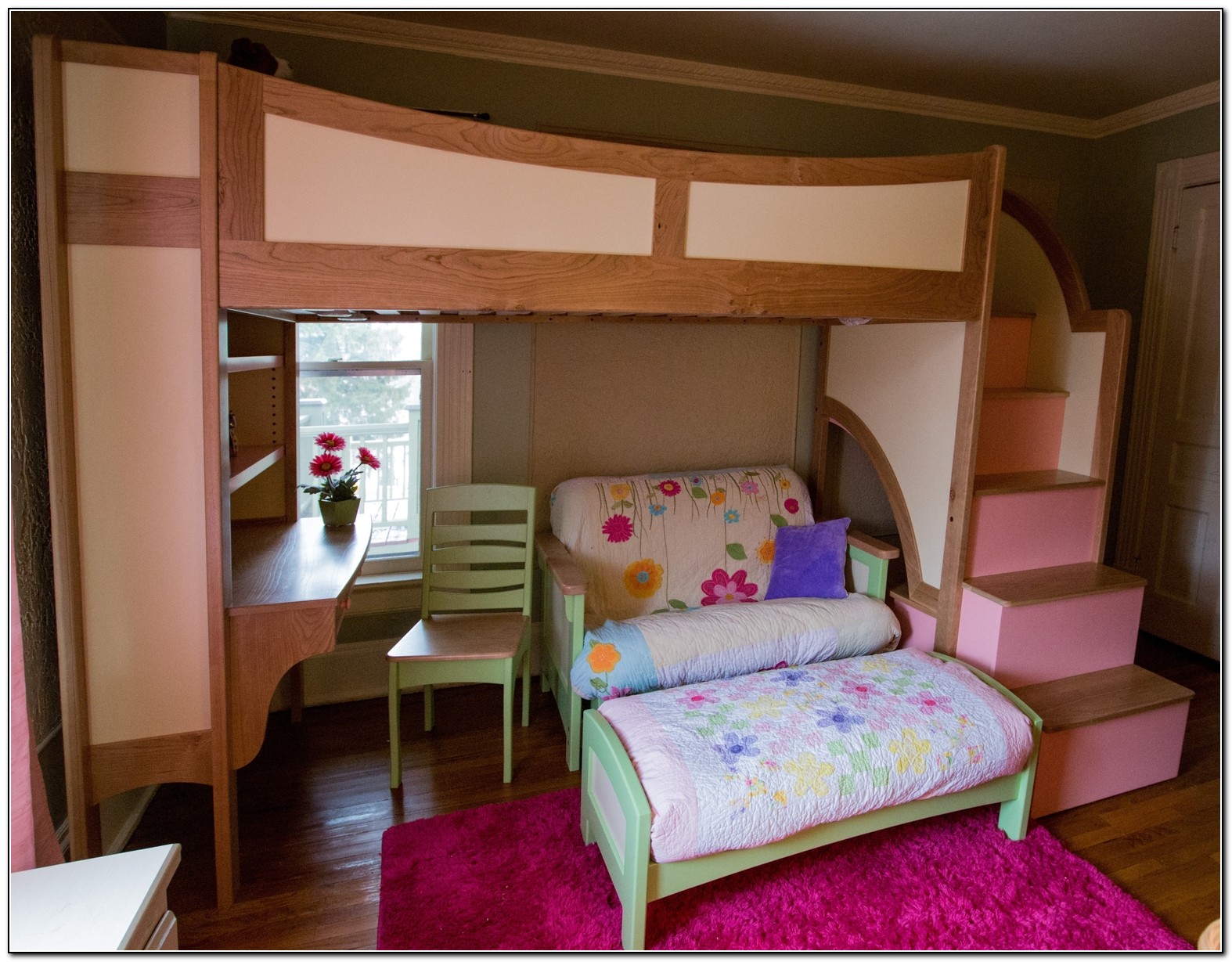 Bunk Beds With Stairs And Desk