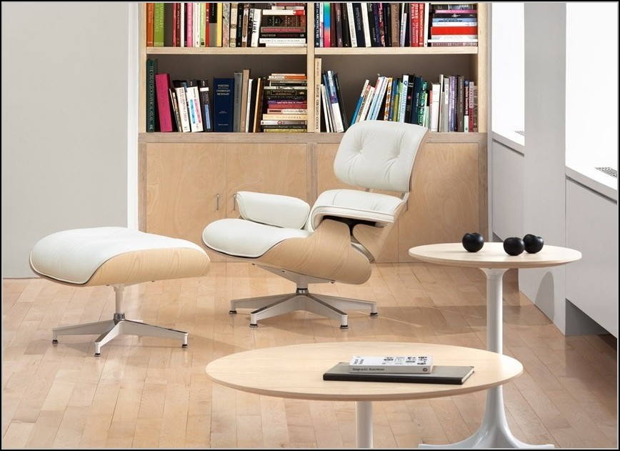Eames Lounge Chair White Ash