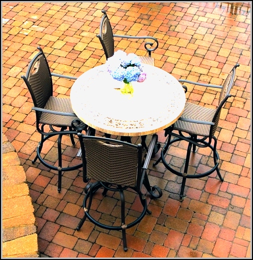 High Patio Table And Chairs