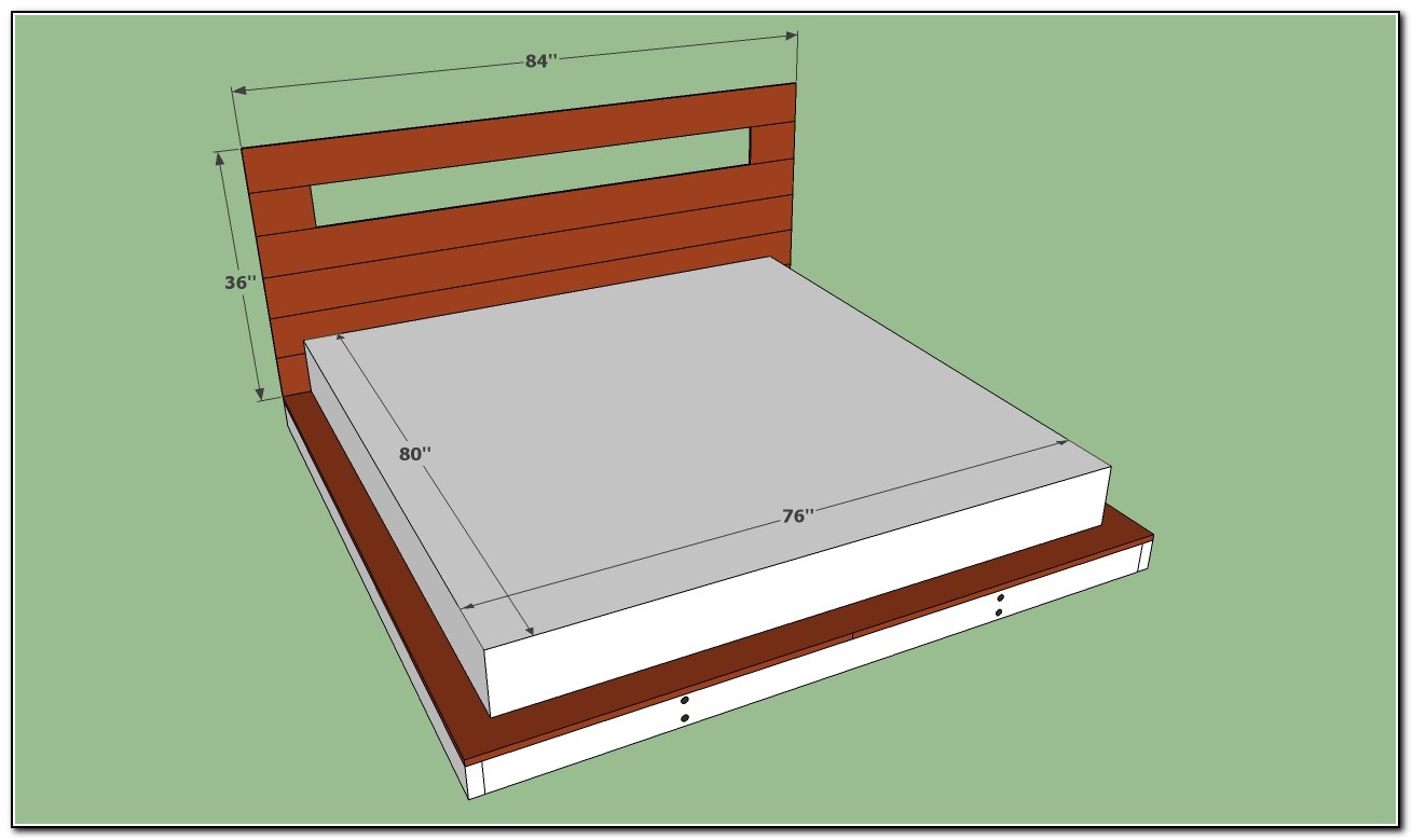 King Platform Bed Plans