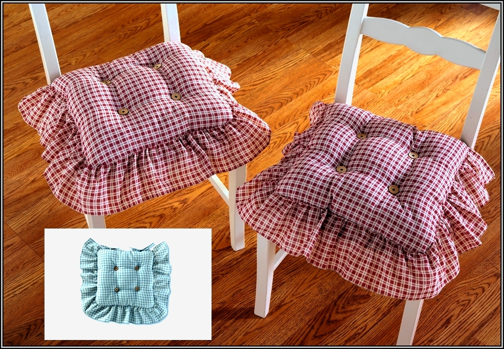 Kitchen Chair Cushions With Ruffles
