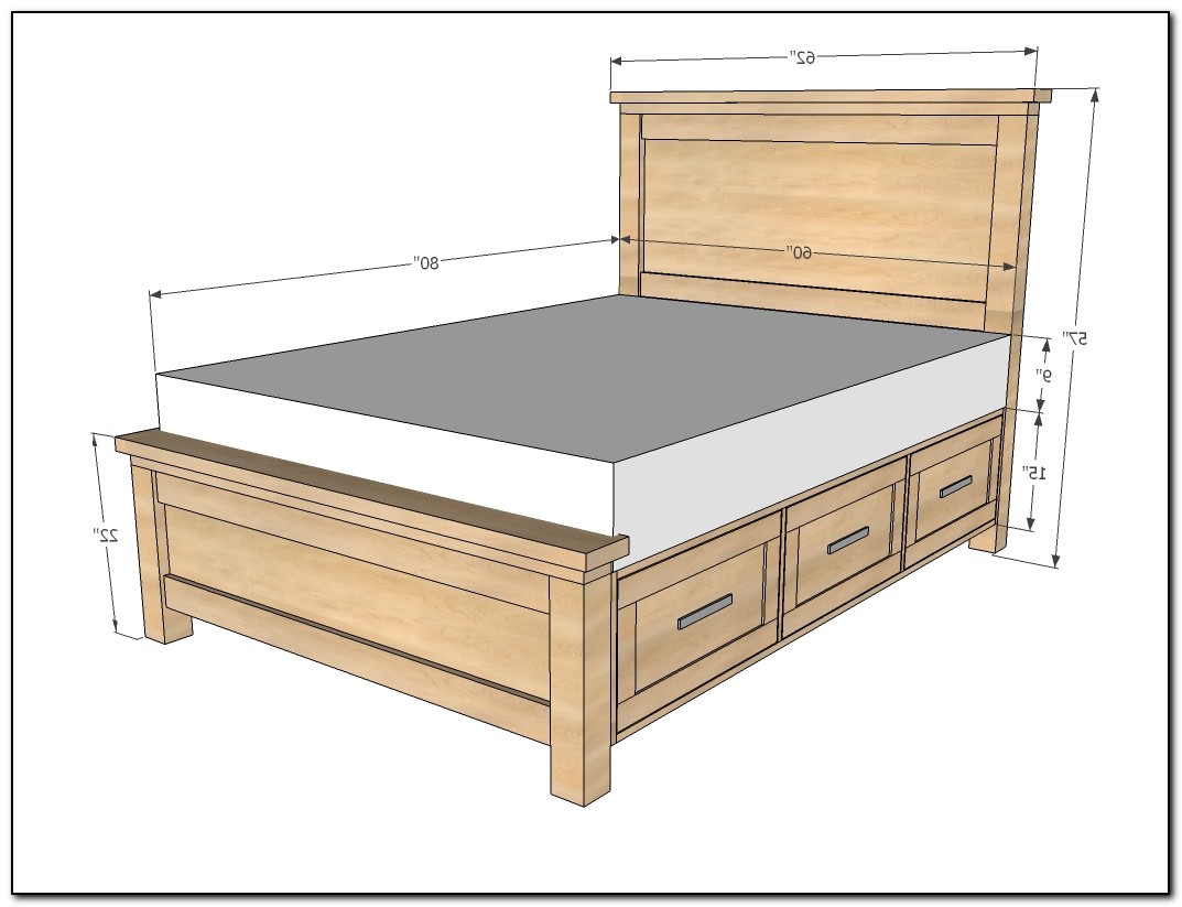 Queen Bed Frame With Drawers Plans - Beds : Home Design Ideas # 