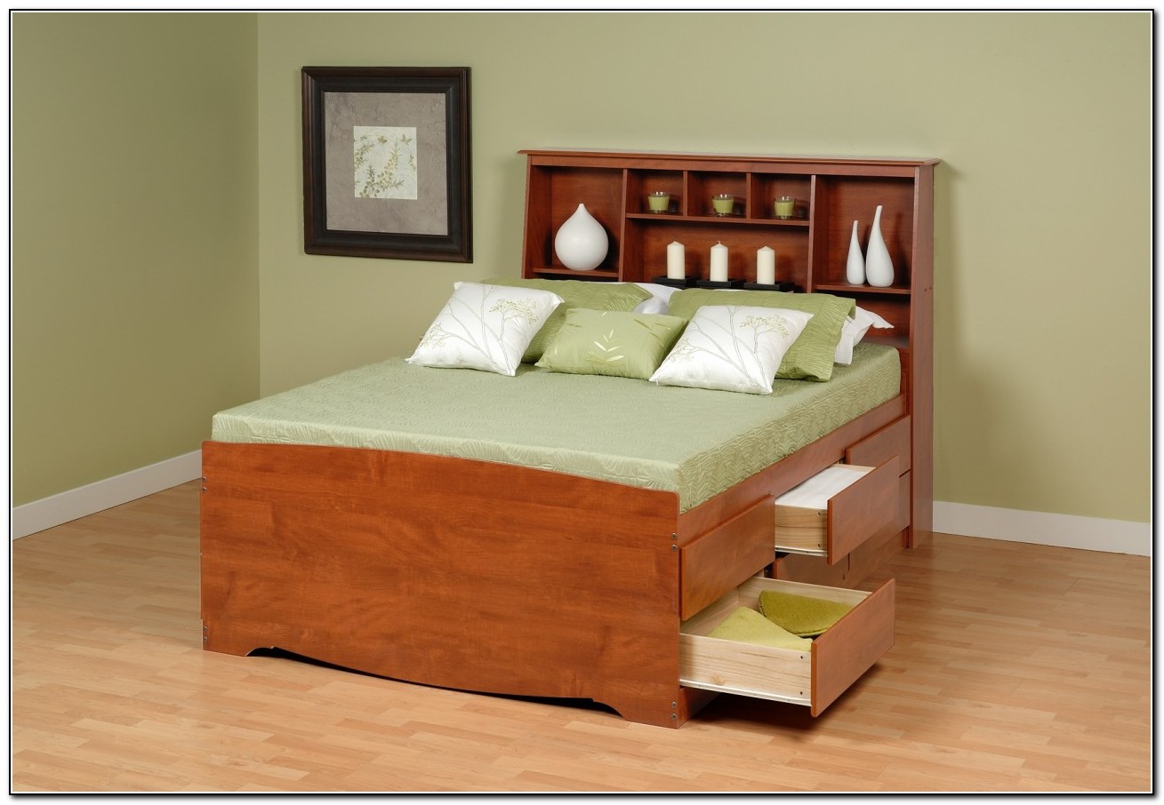 Queen Size Bed With Drawers