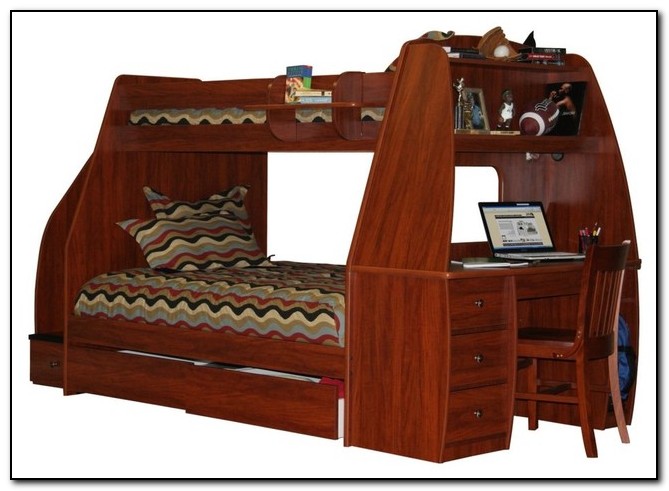 Twin Over Full Bunk Bed With Desk