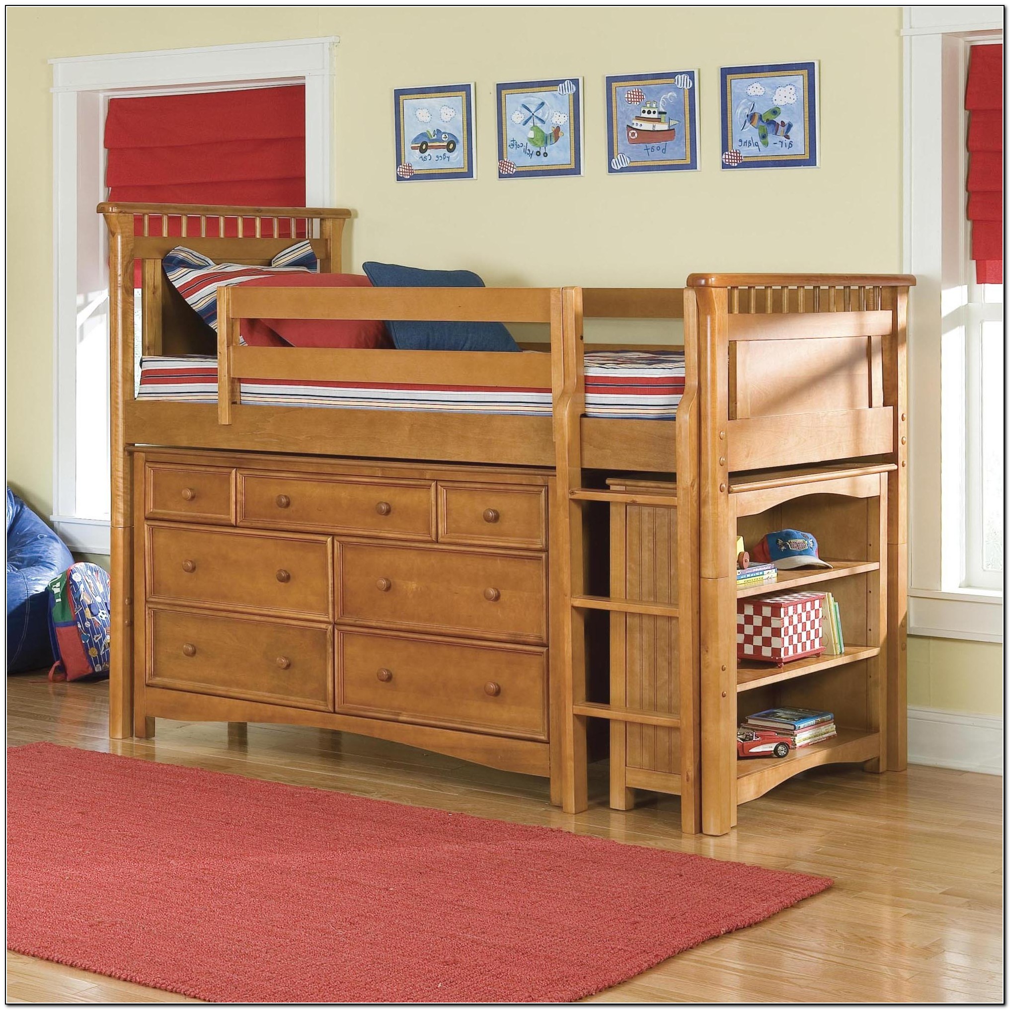 Bed With Drawers And Shelves