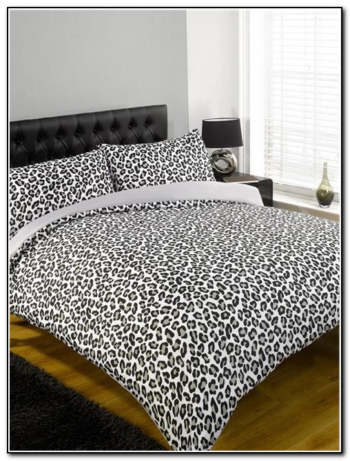 Black Leopard Print Bedding