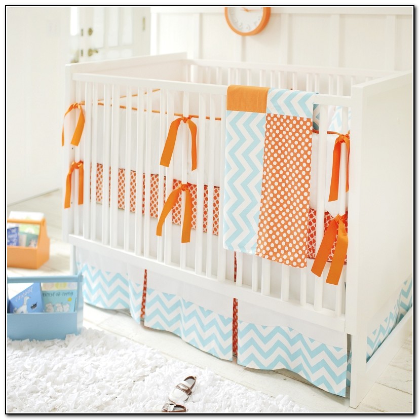 Boy Crib Bedding Orange