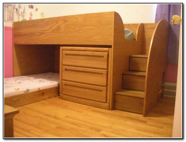 Bunk Bed With Stairs And Dresser