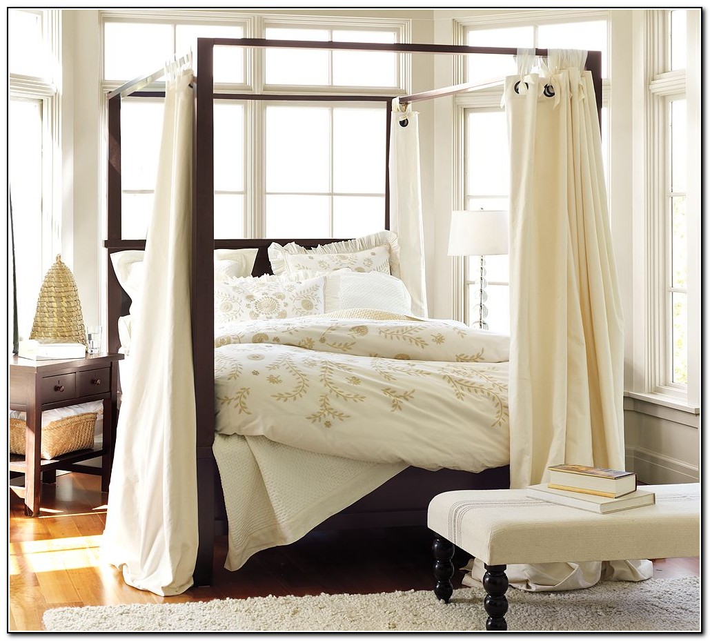 Canopy Bed Frame With Curtains