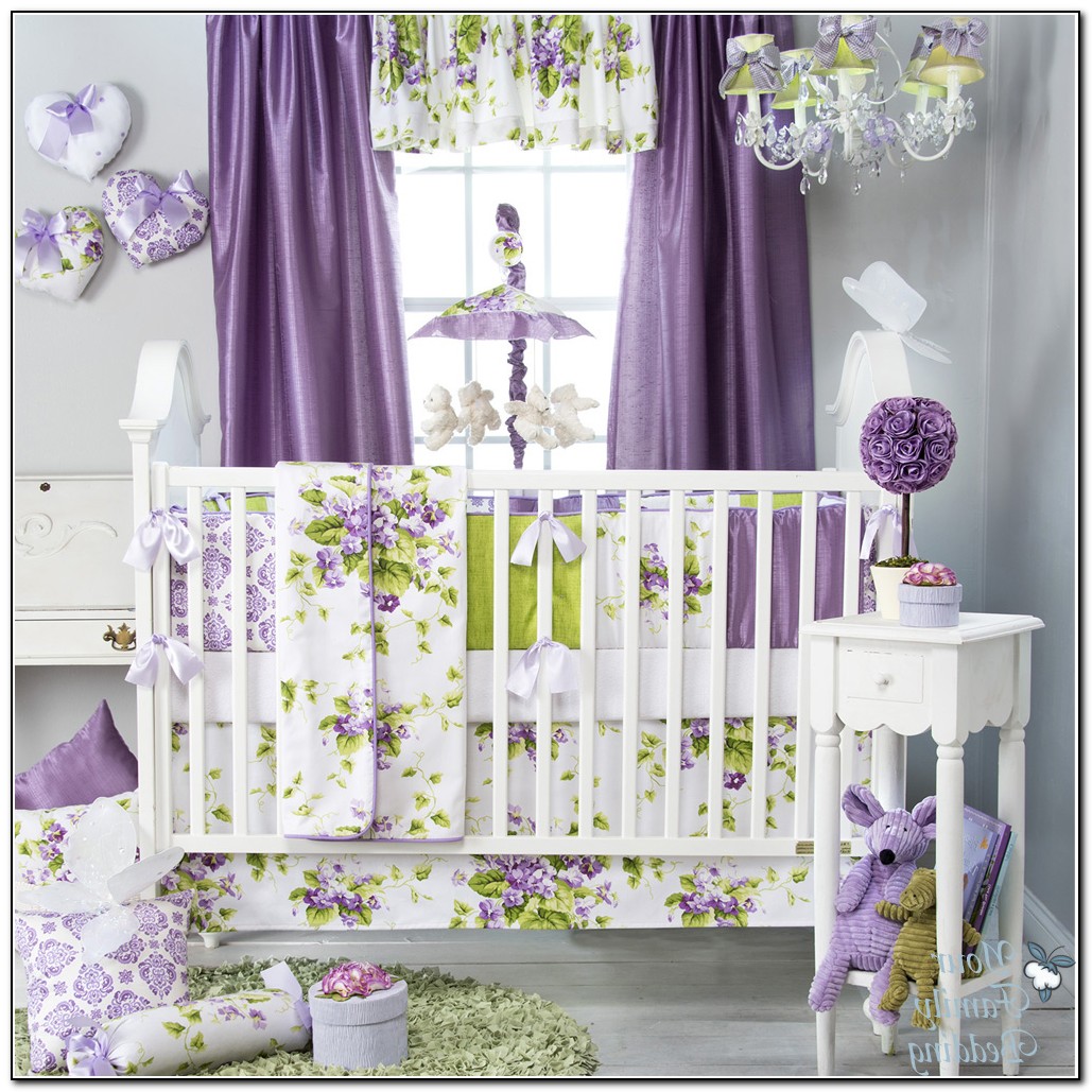 Crib Bedding For Girls Purple