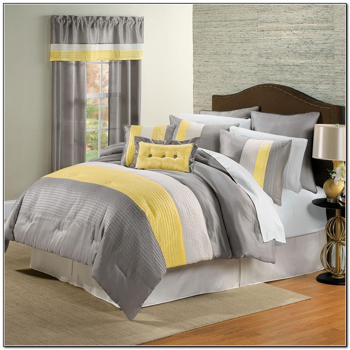 Gray And Yellow Bedding Sets