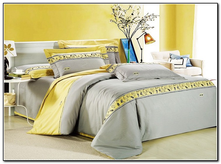 Grey And Yellow Bedding King Size