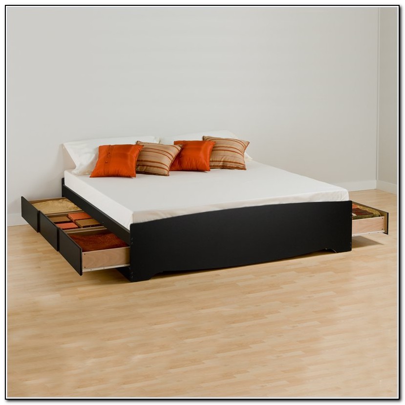 King Bed Frame With Drawers Underneath