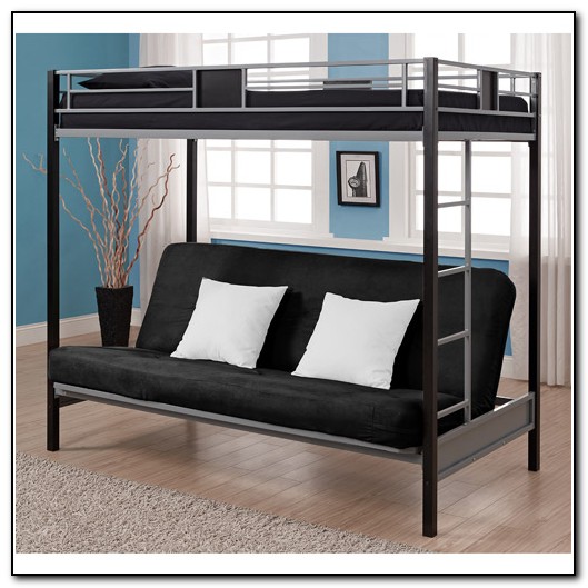 Metal Bunk Beds Twin Over Full Futon