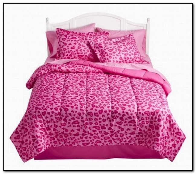 Pink Leopard Print Bedding