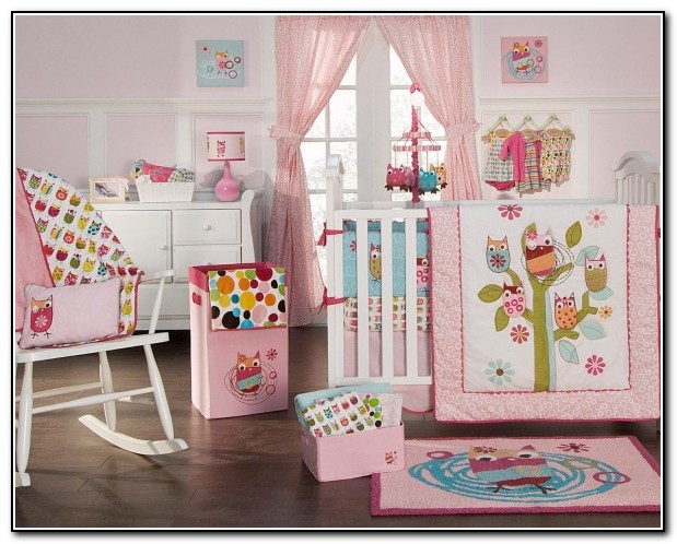 Pink Owl Baby Bedding