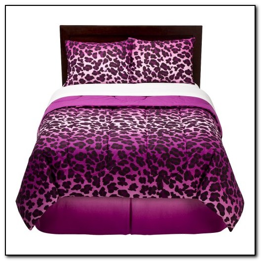 Purple Leopard Print Bedding