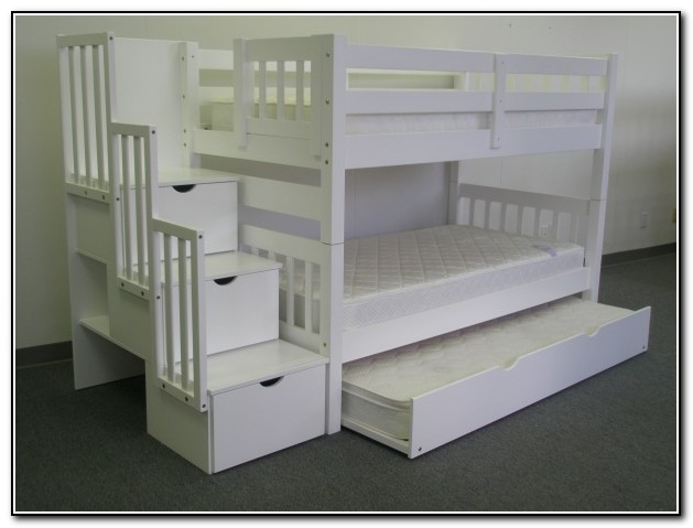 Twin Bunk Beds With Trundle White