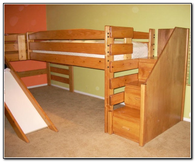 Twin Loft Bed With Slide