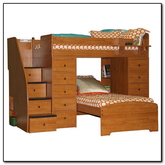 Twin Loft Bed With Storage Steps