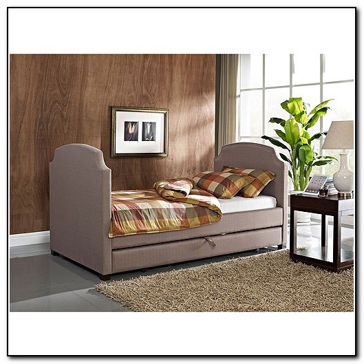 Upholstered Twin Bed With Trundle
