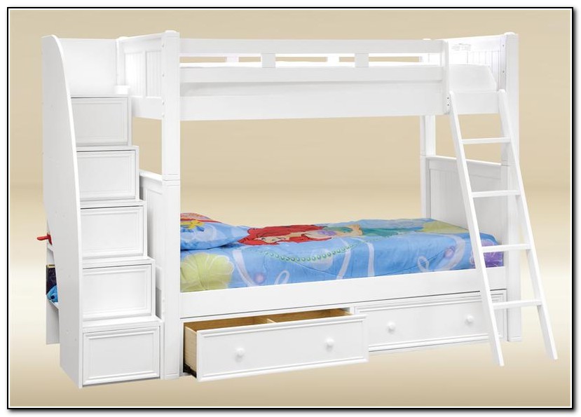 White Bunk Beds With Drawers