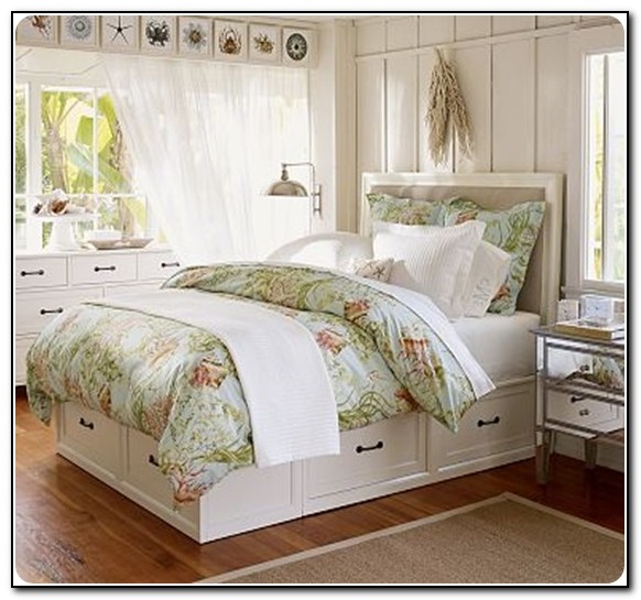 White Twin Bed With Storage Drawers Underneath