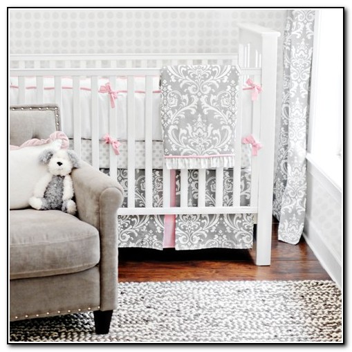 Baby Girl Nursery Bedding Gray