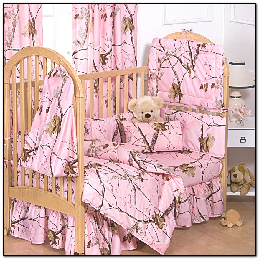 Baby Girl Pink Camo Bedding