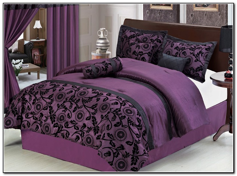 Black And Purple Bedding Sets