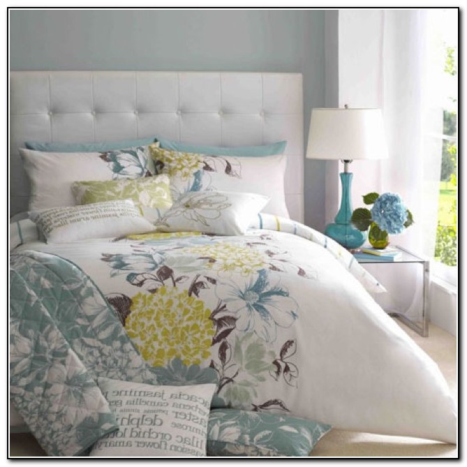 Blue Yellow And Grey Bedding
