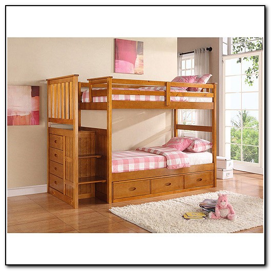 Bunk Bed With Trundle And Storage Drawers