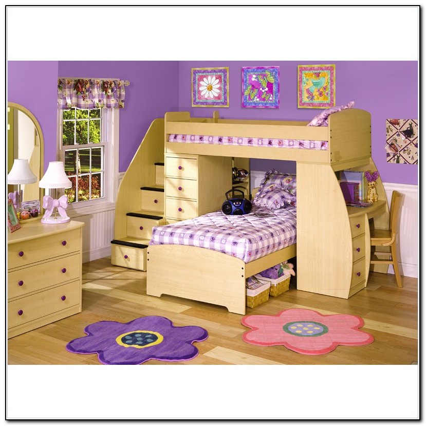 Girls Loft Bed With Stairs