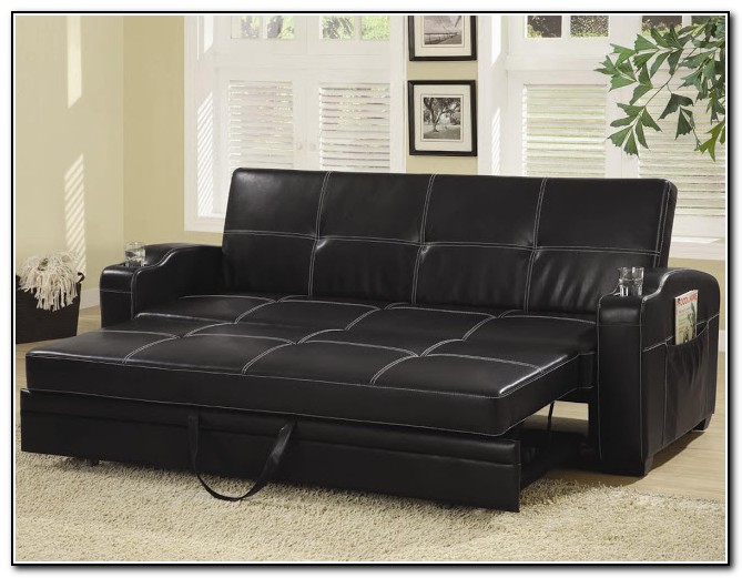 Leather Pull Out Sofa Bed