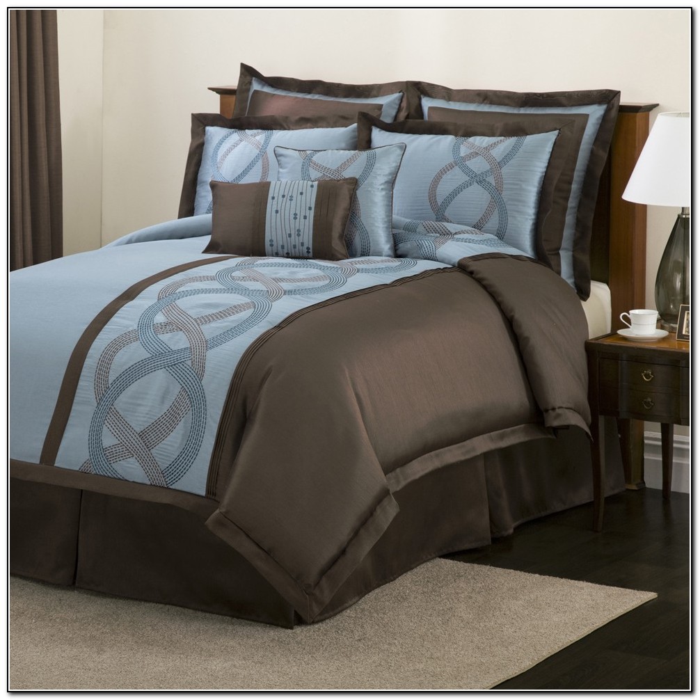 Navy Blue And Brown Bedding