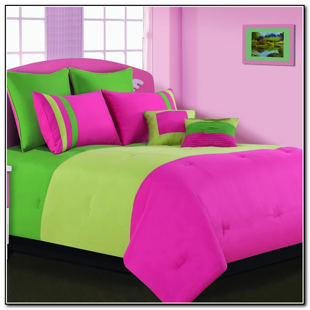 Pink And Lime Green Bedding Sets