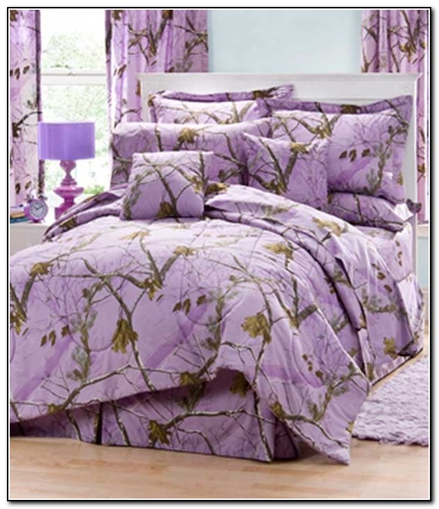 Purple Camo Crib Bedding