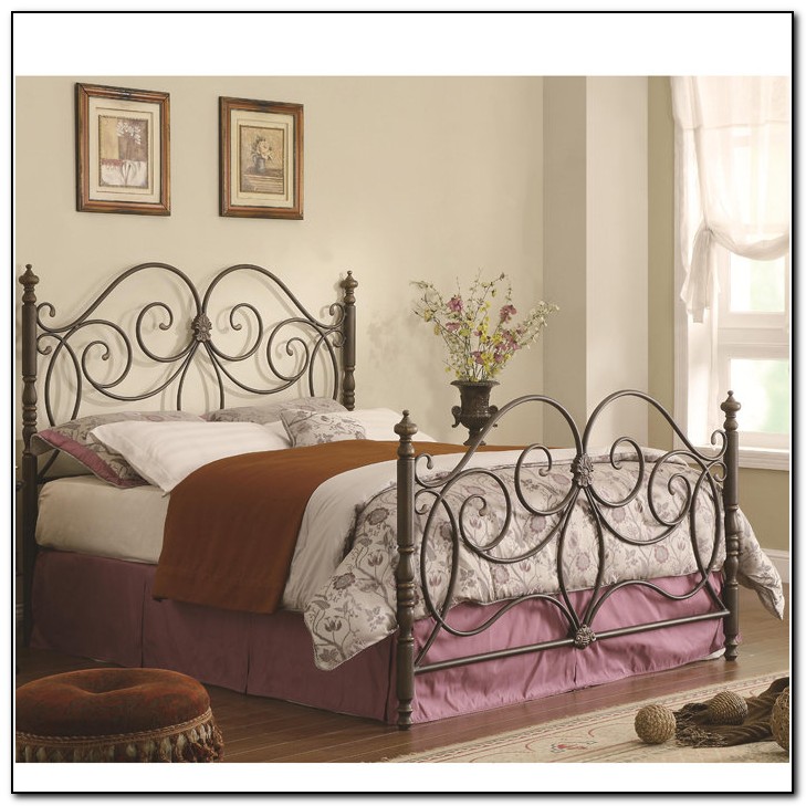 Queen Metal Bed Frame For Headboard And Footboard
