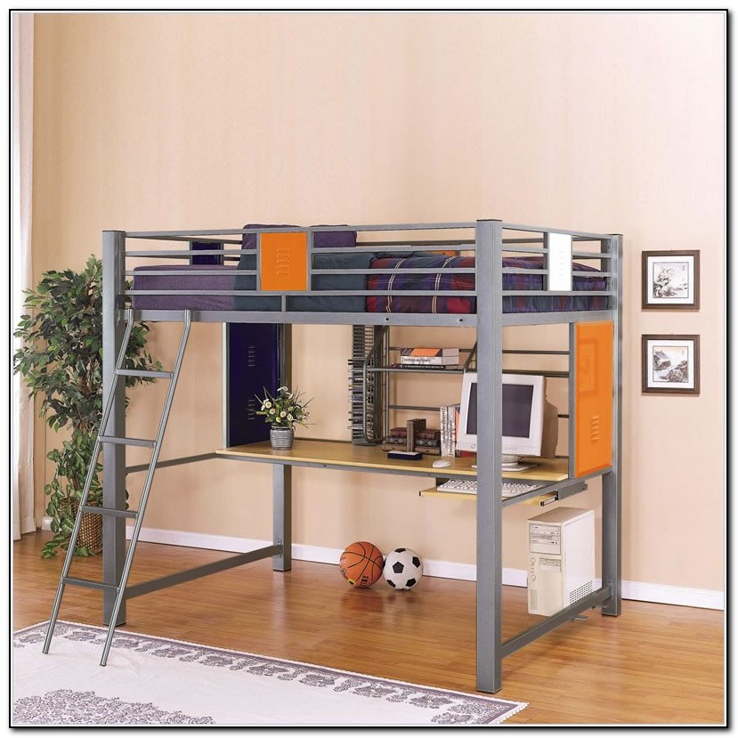 Queen Size Bunk Beds With Desk