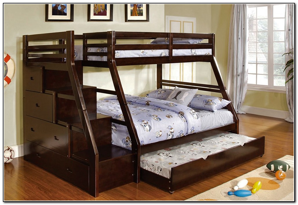 Twin Over Full Bunk Beds With Stairs