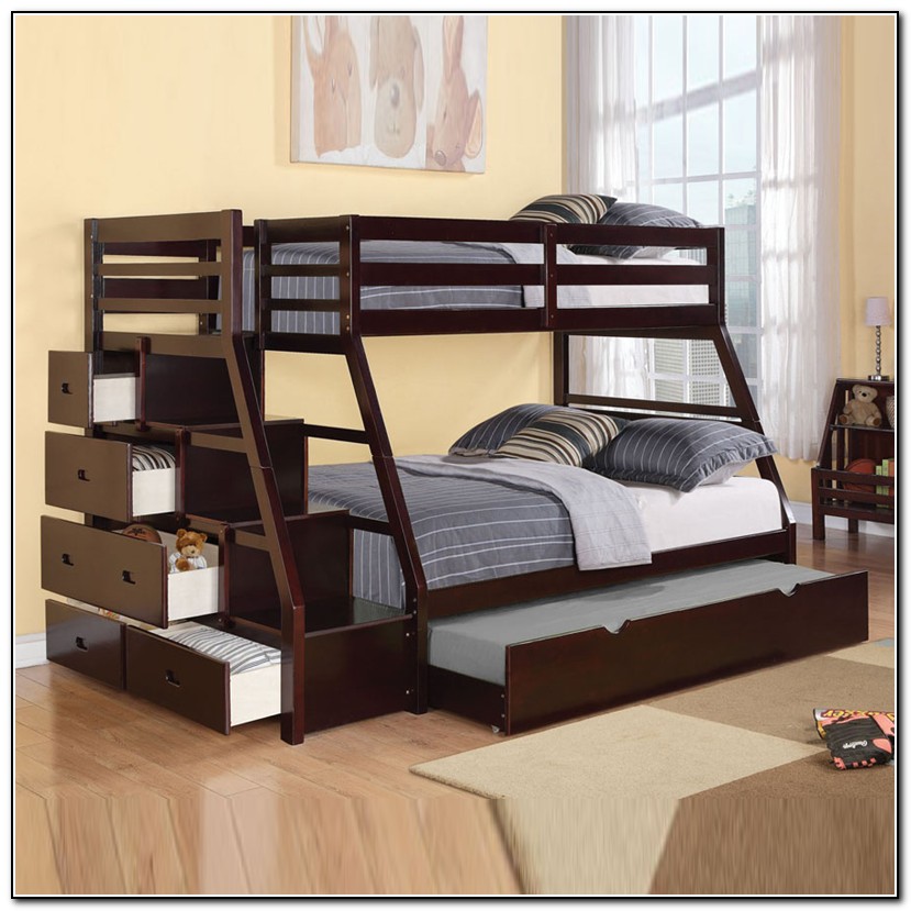 Twin Over Full Bunk Beds With Trundle