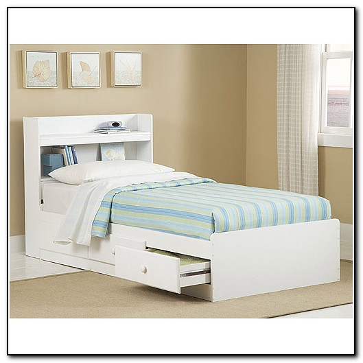 Twin Storage Bed With Headboard