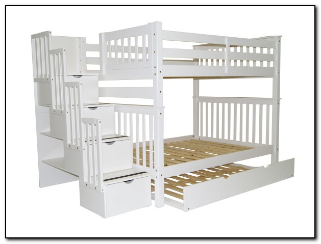 White Bunk Beds With Trundle
