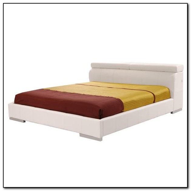 White Full Platform Bed