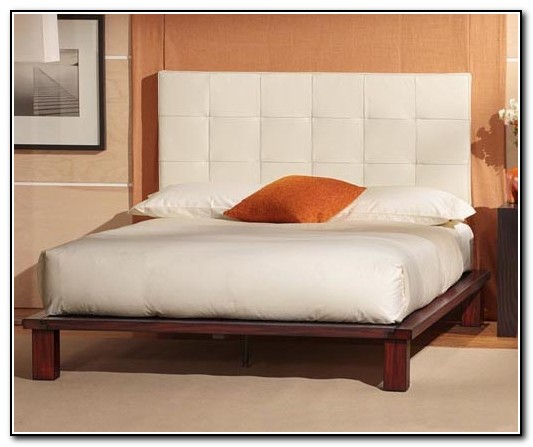 White Platform Bed Without Headboard