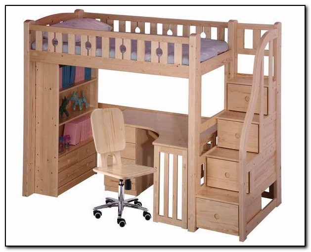 Wood Bunk Beds With Desk
