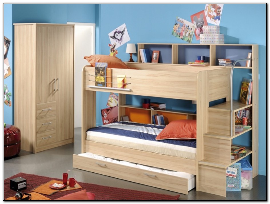 Wooden Bunk Beds With Storage